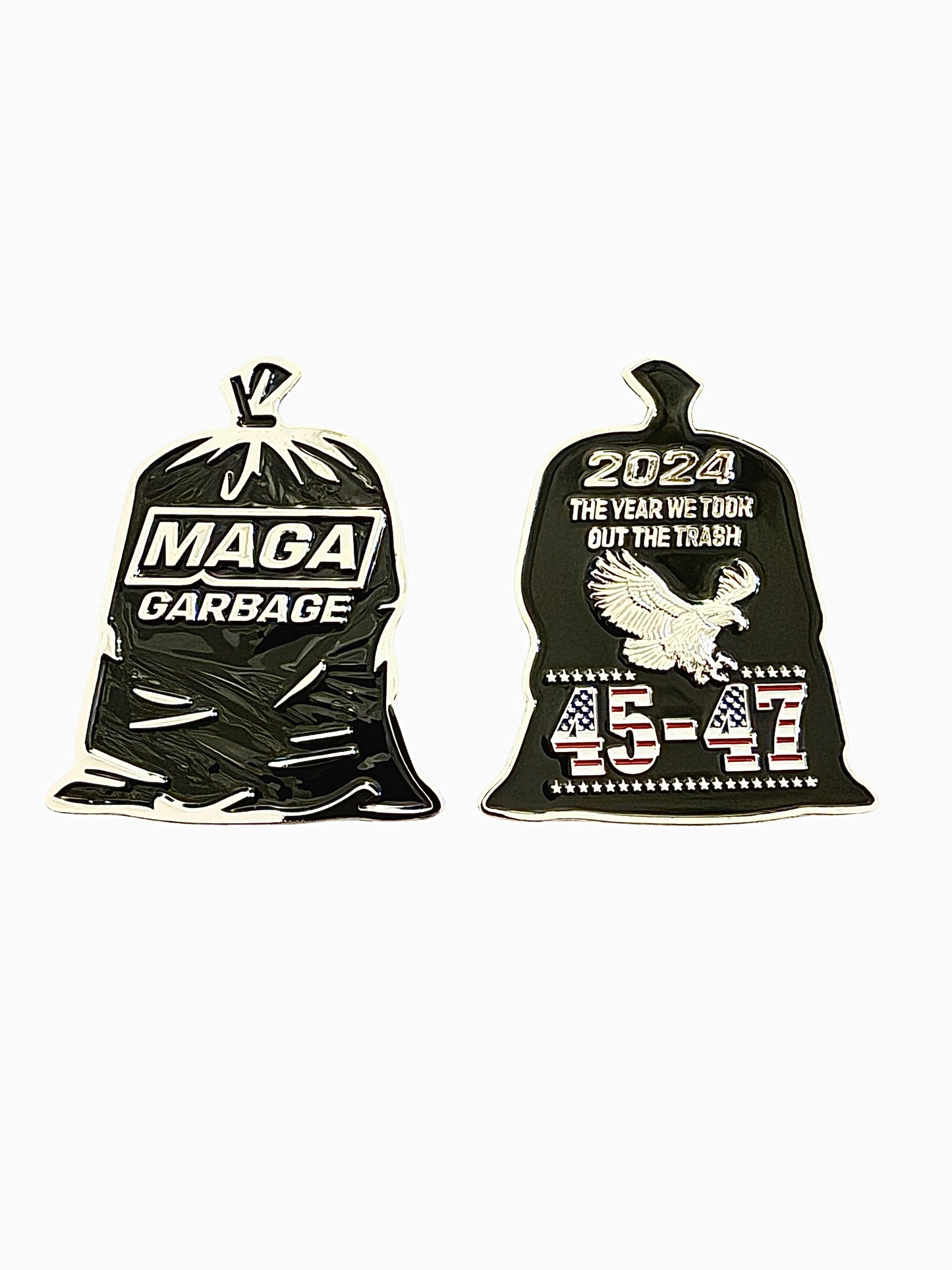 Limited Edition MAGA Garbage Trash Bag Challenge Coin