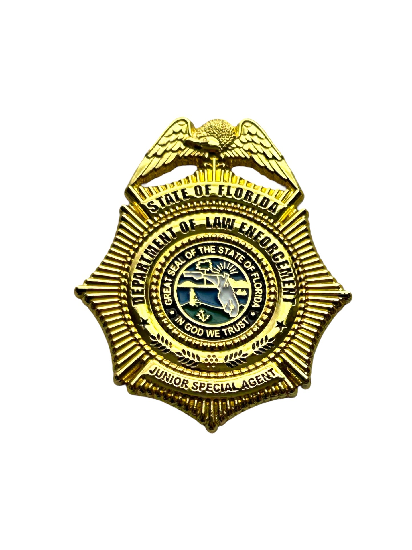 Florida Department of Law Enforcement FDLE Junior Special Agent Badge Challenge Coin Kids Child Fun Collectible