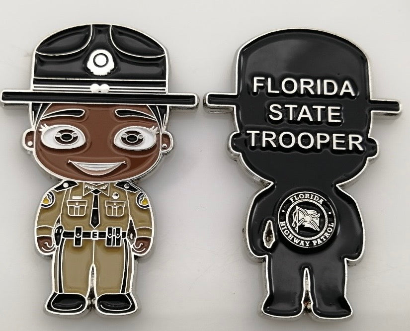 Florida Highway Patrol FEMALE Funko Pop Mini Trooper Challenge Coin Version 2