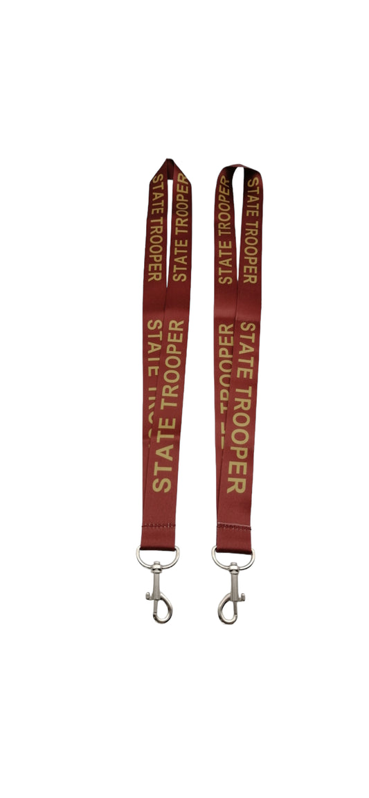 Lot of 5 State Trooper Garnet & Gold Lanyards with Dog Leash Style Clip State Police Highway Patrol Florida State