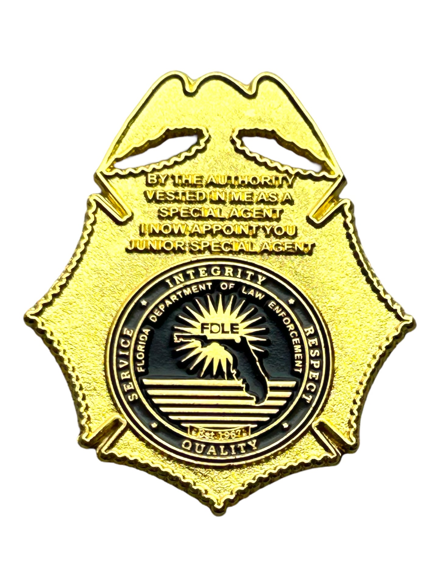 Florida Department of Law Enforcement FDLE Junior Special Agent Badge Challenge Coin Kids Child Fun Collectible