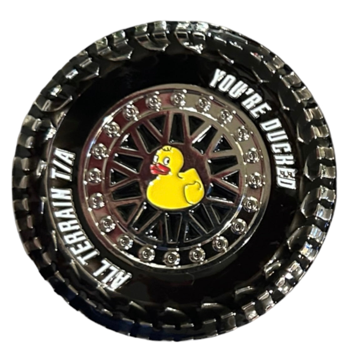 You’re Ducked The Wave of Freedom Red White Blue American Jeep Mud Tire Duck Challenge Coin All Terrain JL Wrangler Rubicon Sahara Off Road Unique Custom