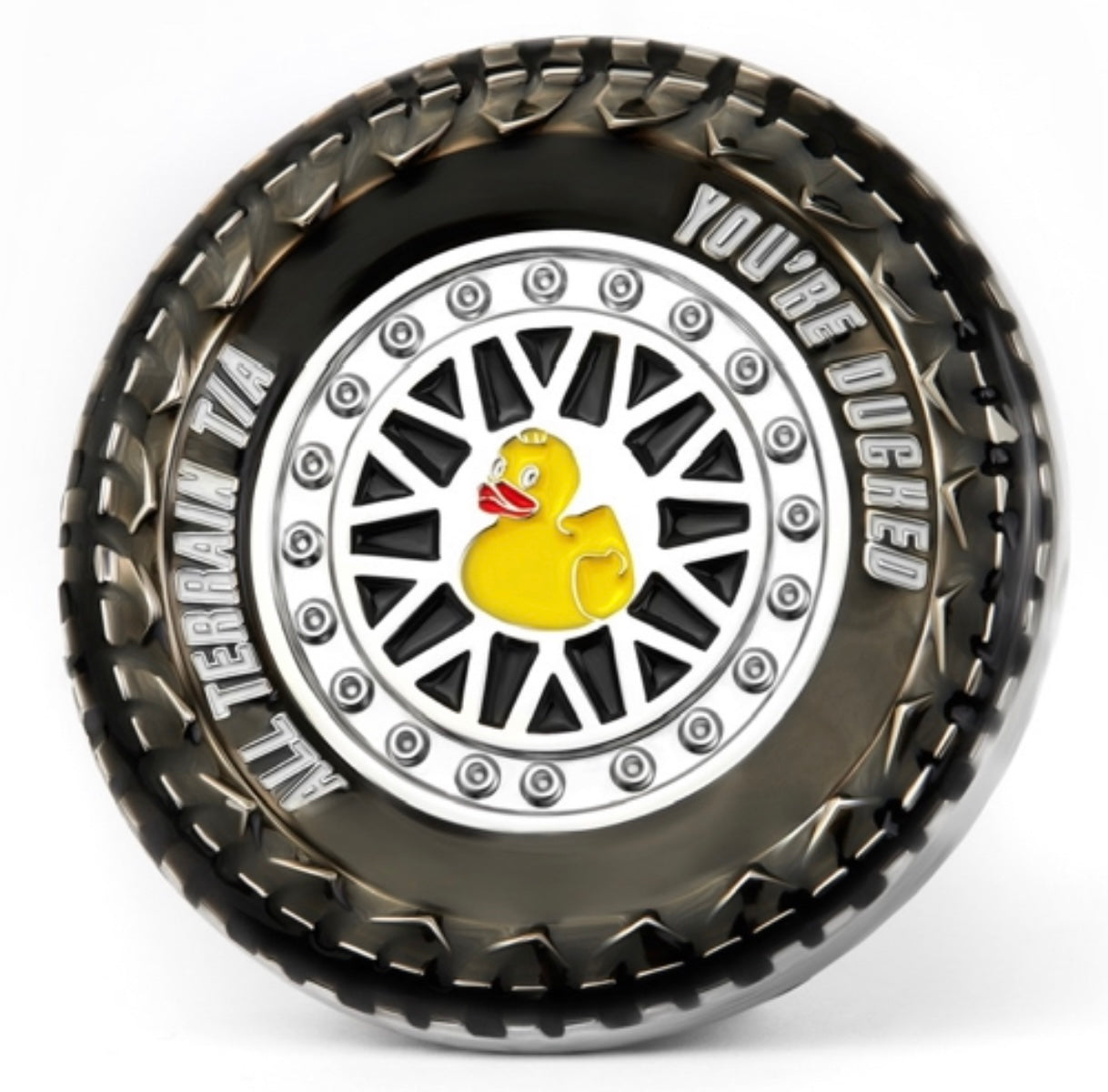 You’re Ducked The Wave of Freedom Red White Blue American Jeep Mud Tire Duck Challenge Coin All Terrain JL Wrangler Rubicon Sahara Off Road Unique Custom