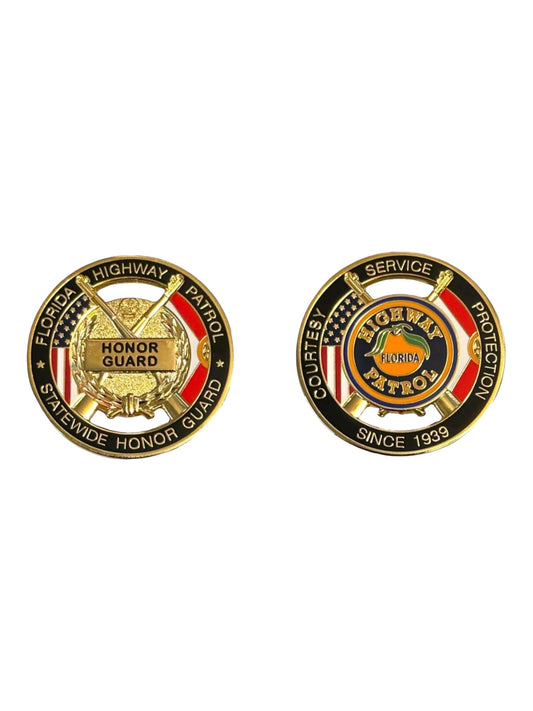 Florida Highway Patrol Statewide Honor Guard Challenge Coin FHP State Trooper State Police Color Guard Fallen Esprit de Corps