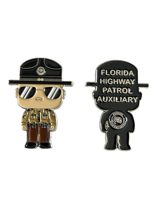 Florida Highway Patrol Auxiliary Funko Pop Mini Trooper Challenge Coin Version 1