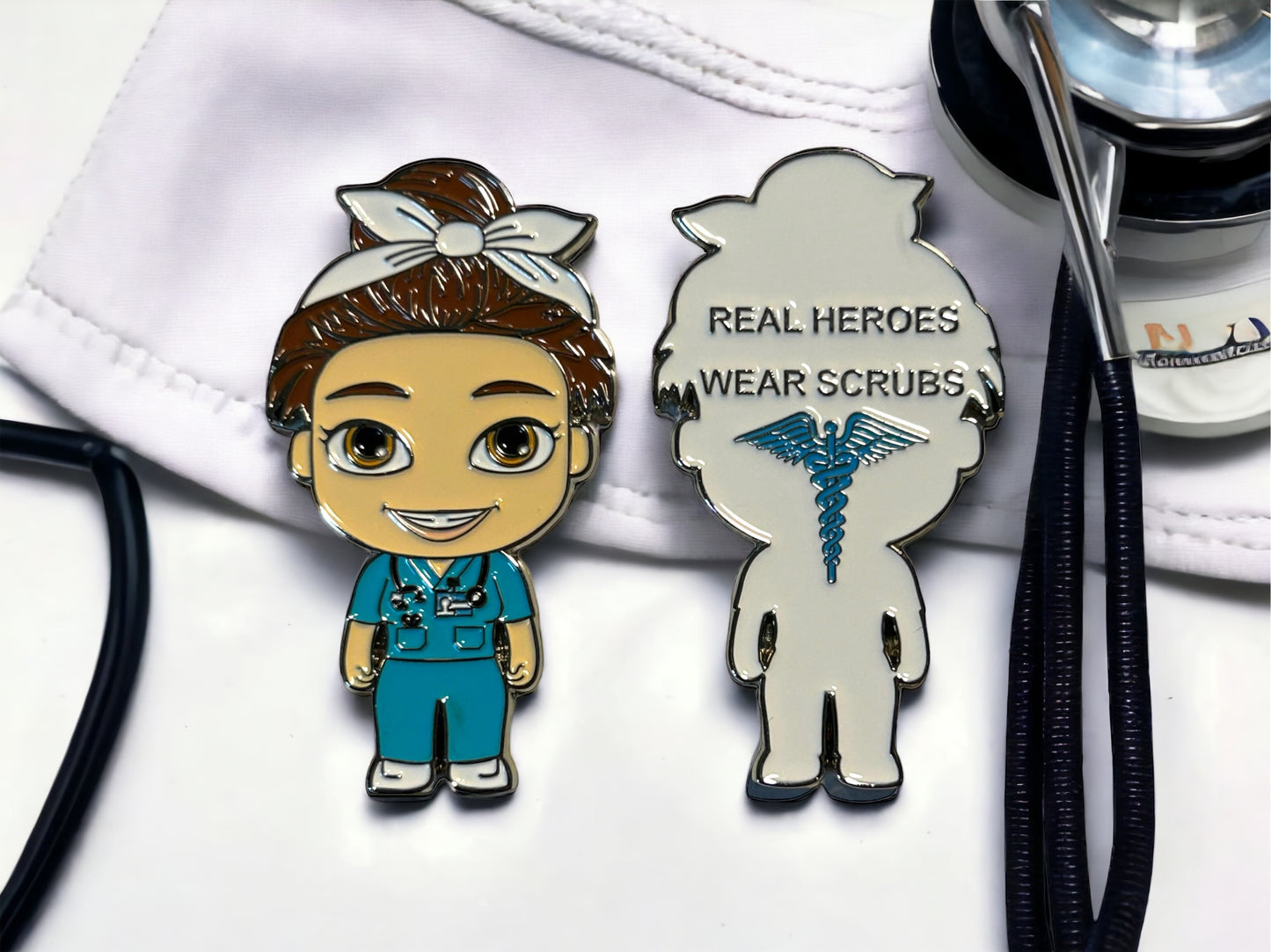 Real Heroes Wear Scrubs Funko Pop Mini Nurse Challenge Coin Doctor Therapist Hospital