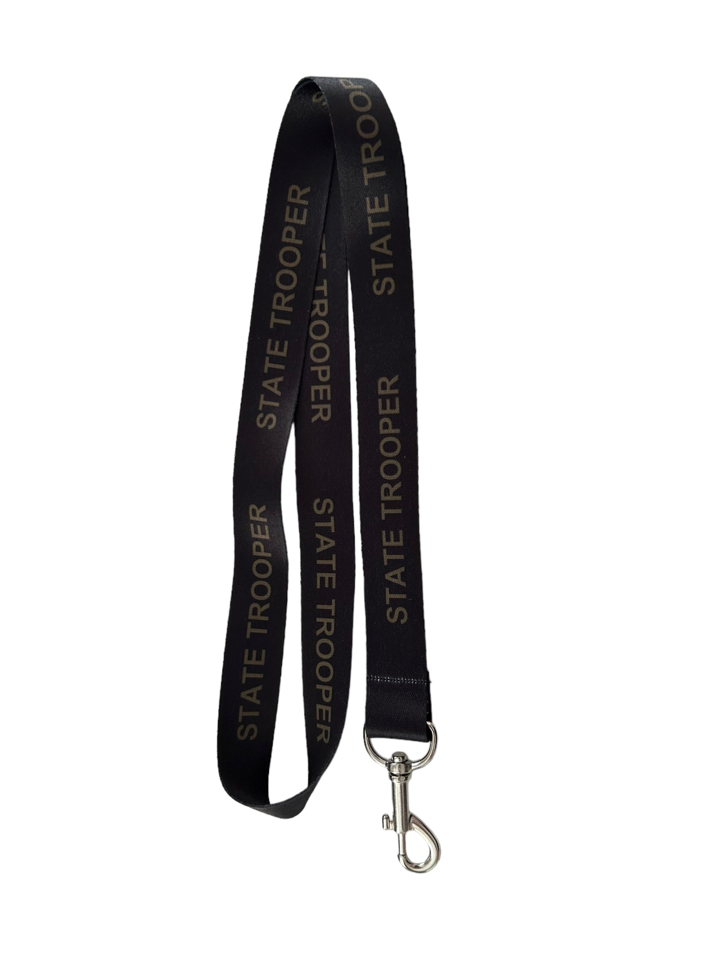 Lot of 5 State Trooper Black & Tan Lanyards with Dog Leash Style Clip